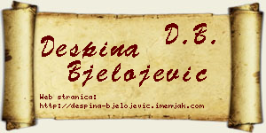 Despina Bjelojević vizit kartica